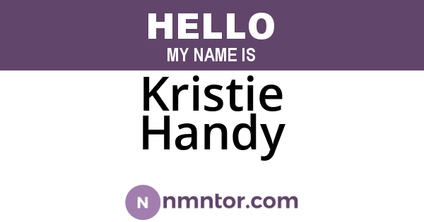 Kristie Handy
