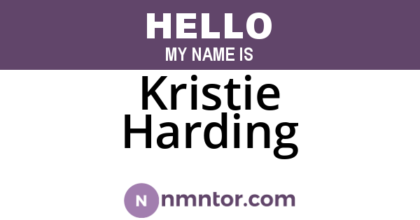 Kristie Harding