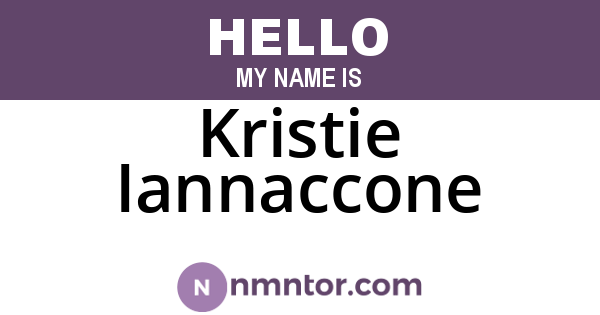 Kristie Iannaccone