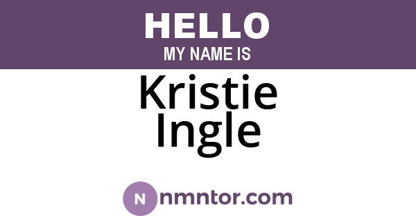 Kristie Ingle