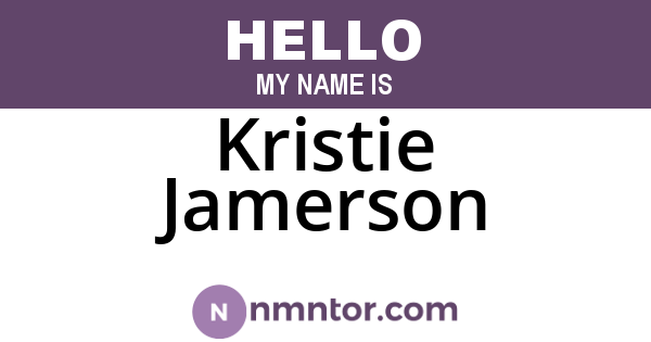Kristie Jamerson