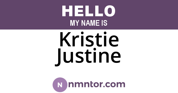 Kristie Justine