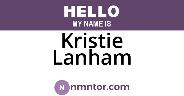Kristie Lanham