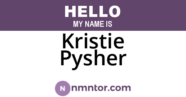 Kristie Pysher