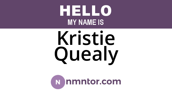 Kristie Quealy