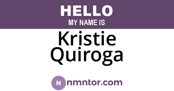 Kristie Quiroga