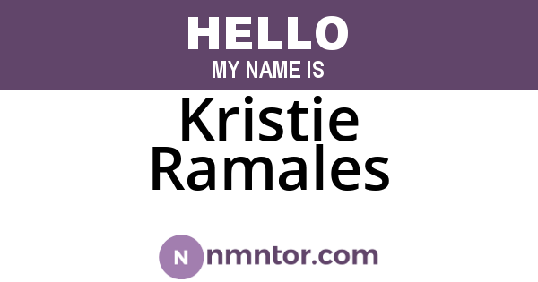 Kristie Ramales