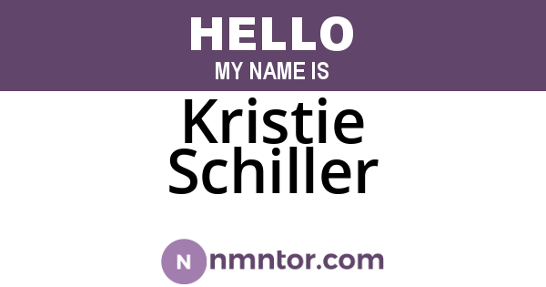 Kristie Schiller