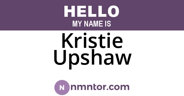 Kristie Upshaw