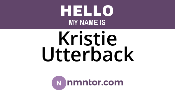 Kristie Utterback