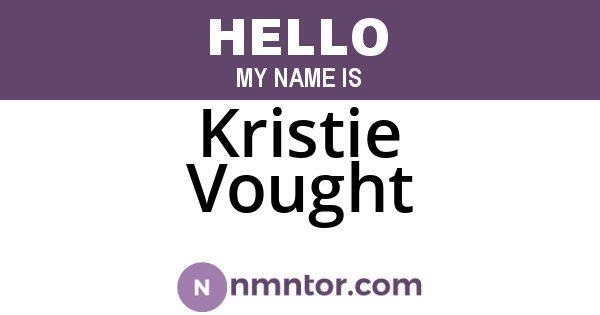 Kristie Vought