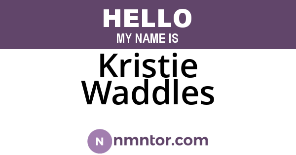 Kristie Waddles