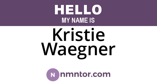 Kristie Waegner