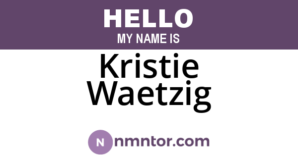 Kristie Waetzig