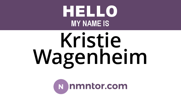Kristie Wagenheim