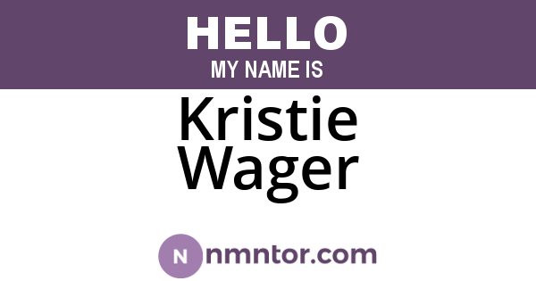 Kristie Wager
