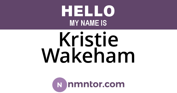 Kristie Wakeham