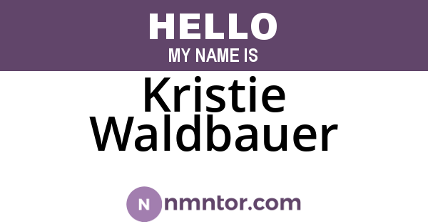 Kristie Waldbauer