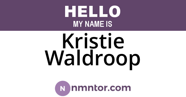 Kristie Waldroop
