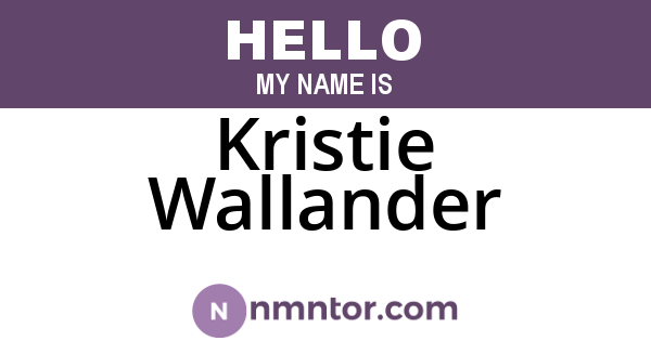 Kristie Wallander