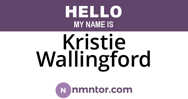 Kristie Wallingford