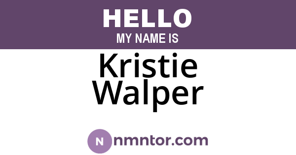 Kristie Walper
