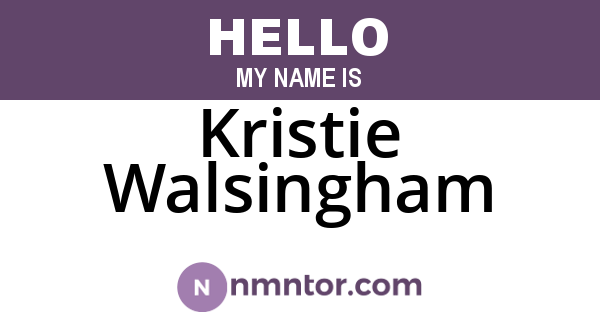 Kristie Walsingham