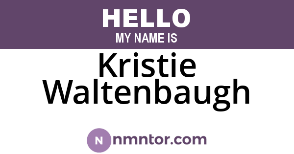 Kristie Waltenbaugh
