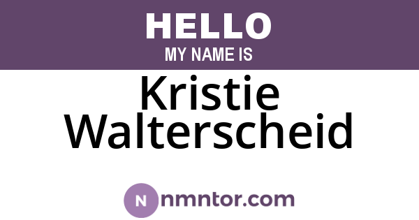 Kristie Walterscheid
