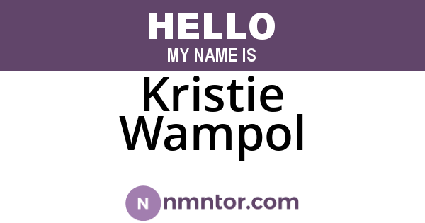 Kristie Wampol