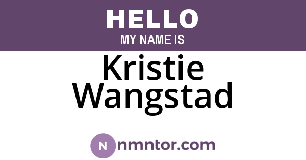 Kristie Wangstad