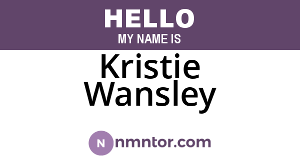 Kristie Wansley