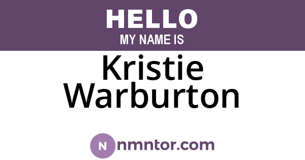 Kristie Warburton