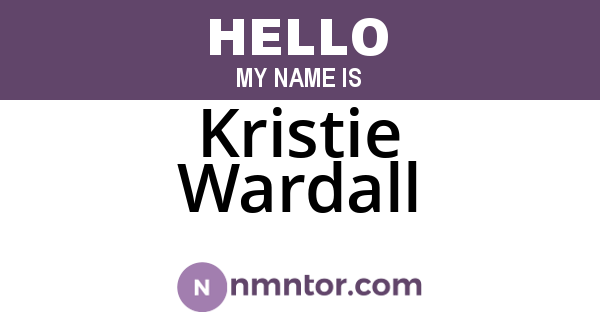 Kristie Wardall