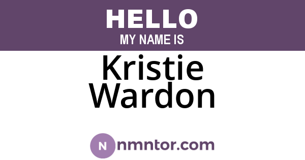 Kristie Wardon