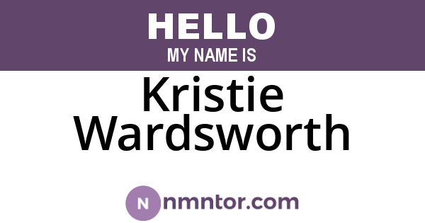 Kristie Wardsworth