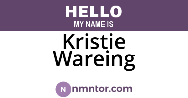 Kristie Wareing