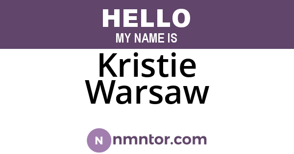 Kristie Warsaw