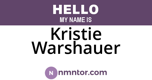 Kristie Warshauer