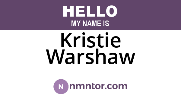 Kristie Warshaw