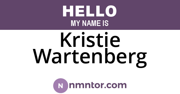 Kristie Wartenberg