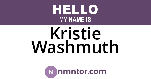 Kristie Washmuth