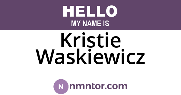 Kristie Waskiewicz