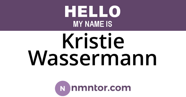 Kristie Wassermann