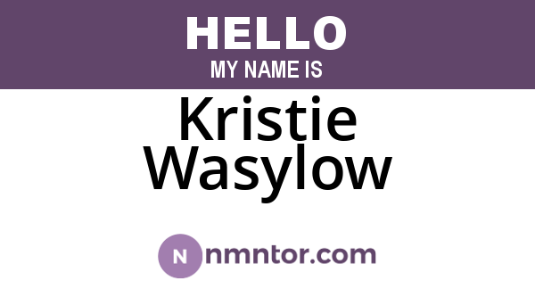 Kristie Wasylow