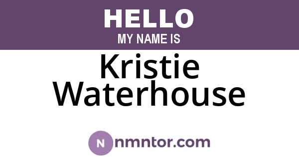 Kristie Waterhouse
