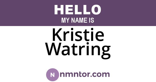 Kristie Watring
