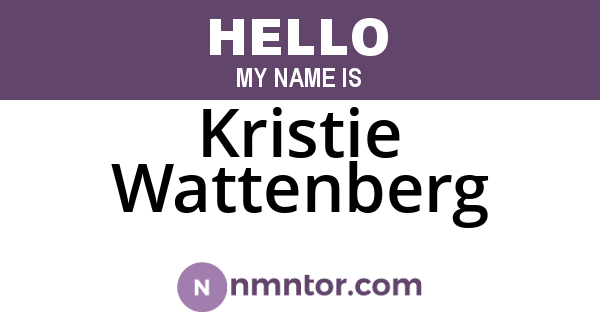 Kristie Wattenberg