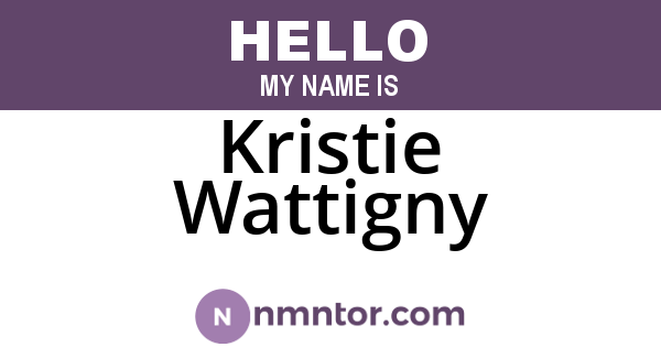 Kristie Wattigny