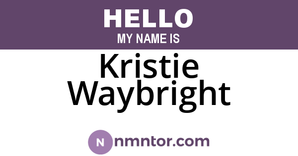 Kristie Waybright